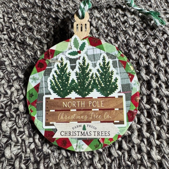 A set of 4 new unique handmade wooden 2.75x2.75” Christmas Tree Ornaments $32 - Picture 5 of 14